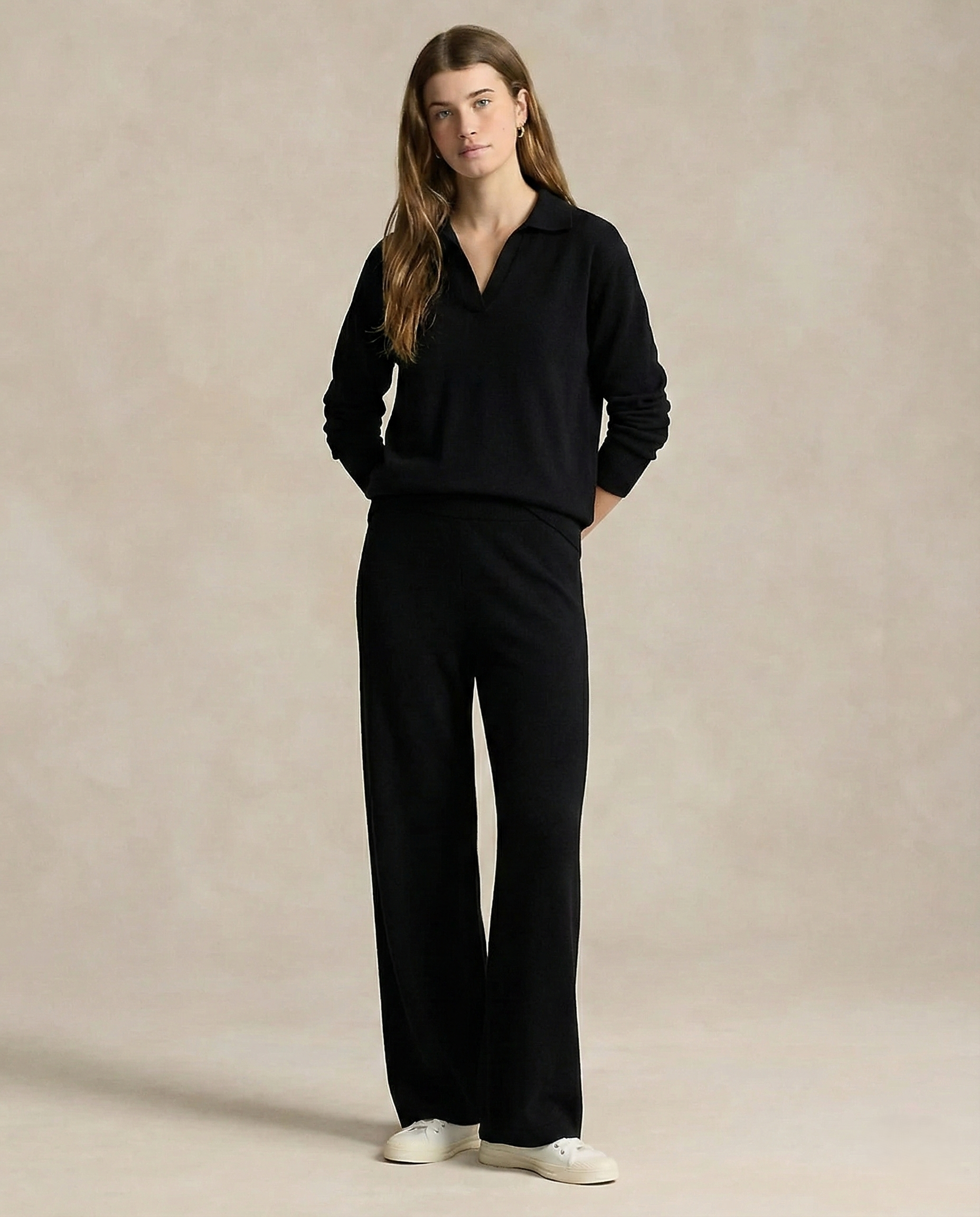 Women's polo neck knit co-ord set