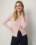 Women's lace cardigan with open-knit pattern