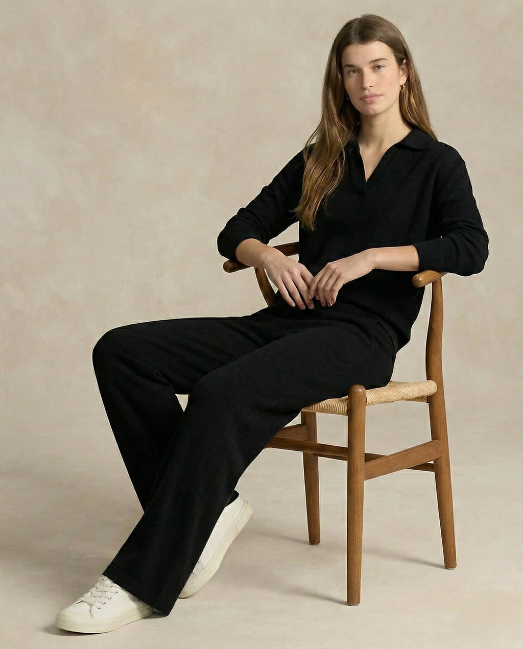 Women's polo neck knit co-ord set