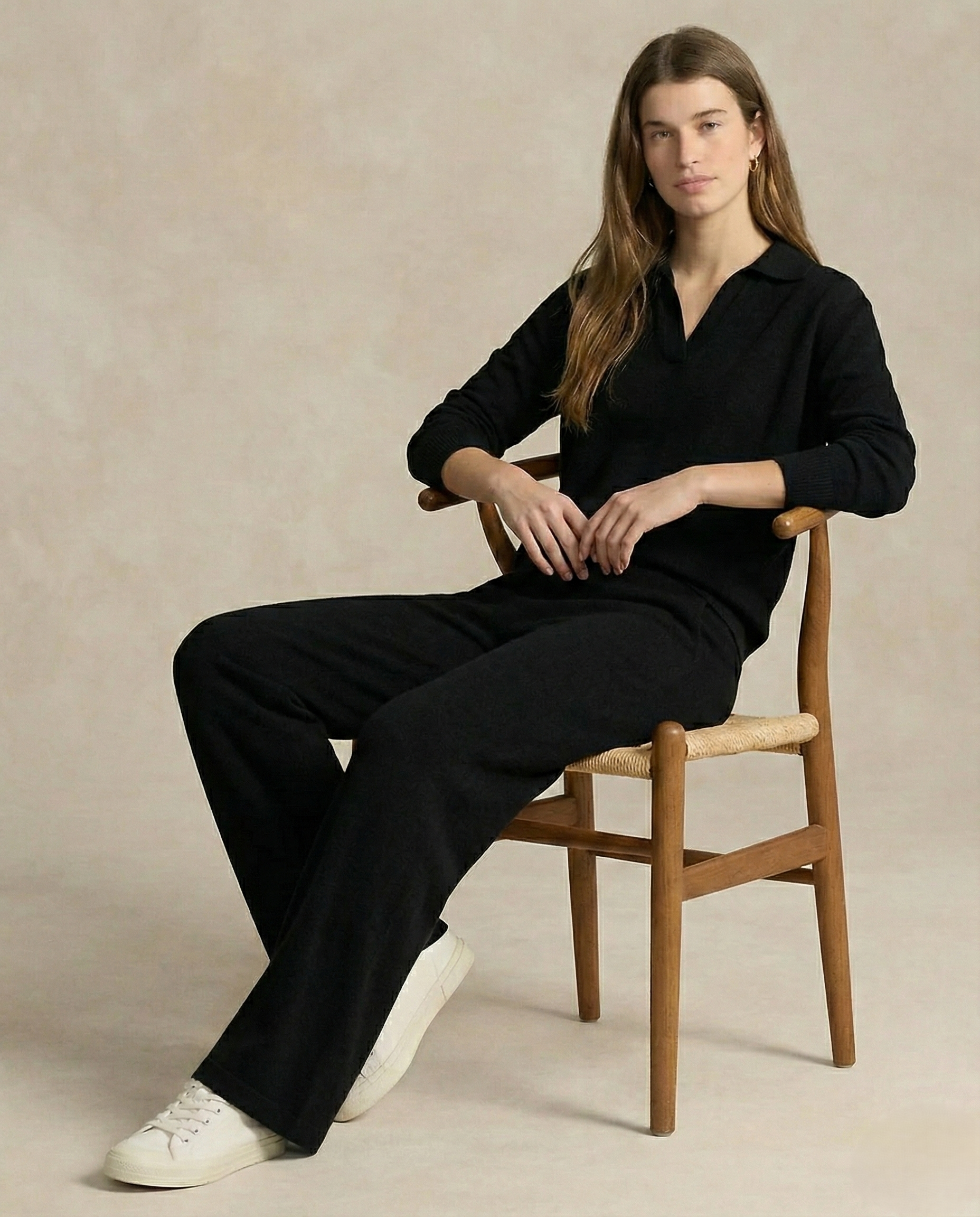 Women's polo neck knit co-ord set