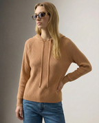 Women's hoodie with drawstring hood