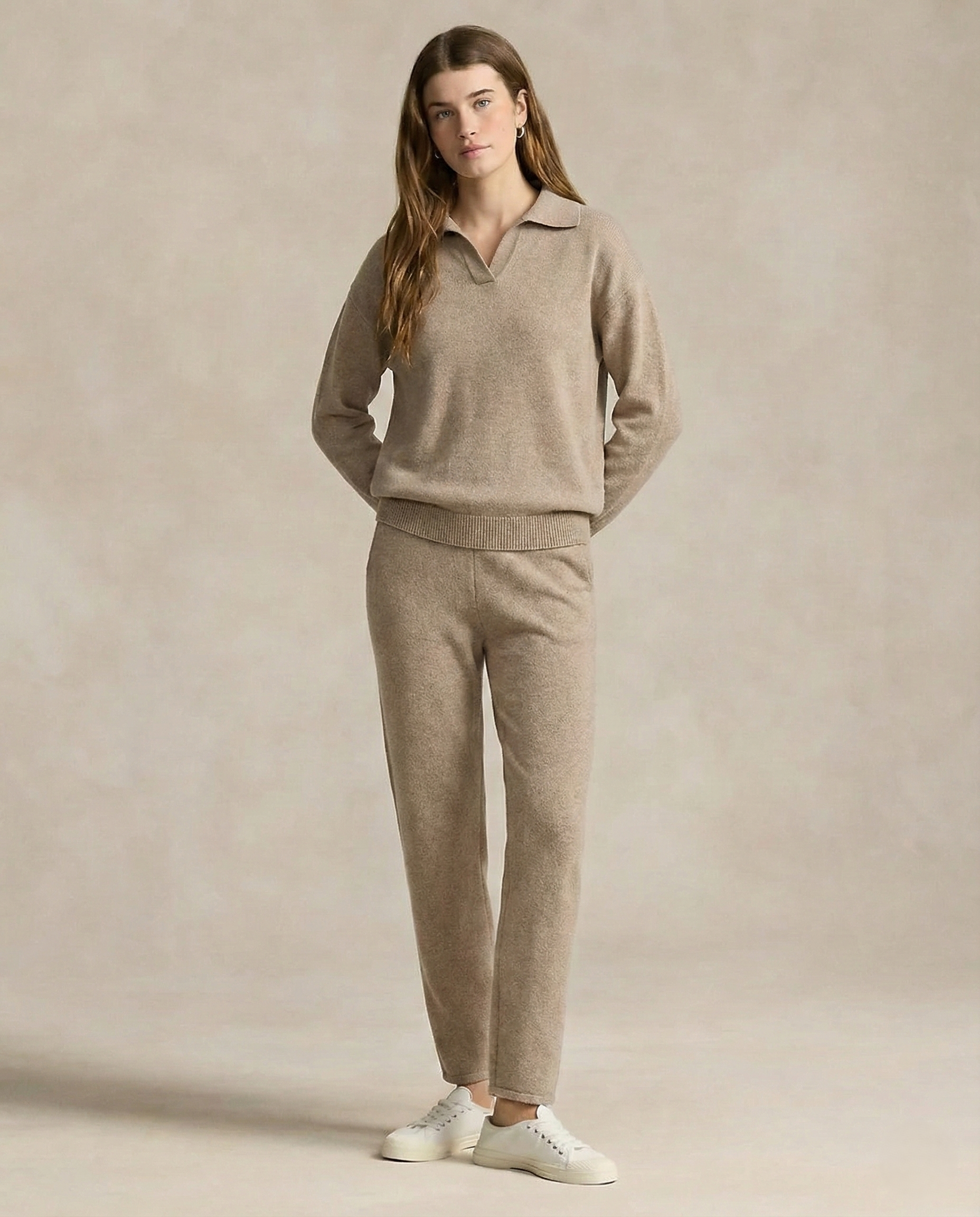 Women's polo neck knit co-ord set