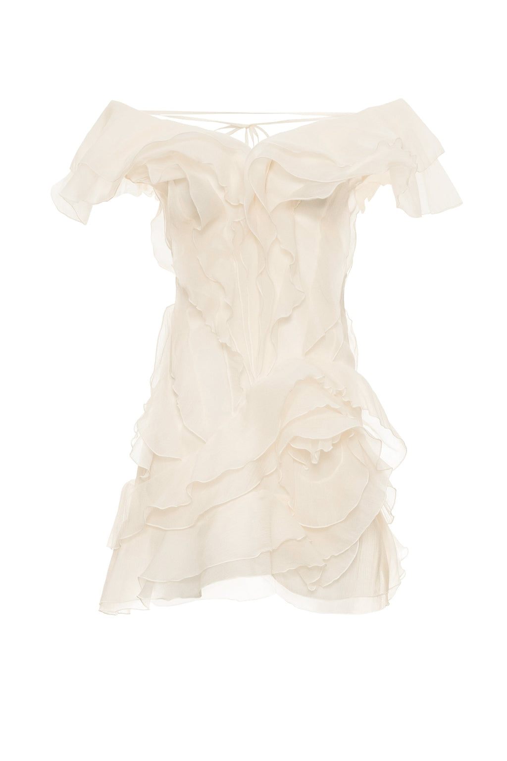 Women's deep V-neck ruffled mini summer dress