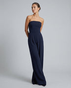 Women's strapless wide-leg jumpsuit