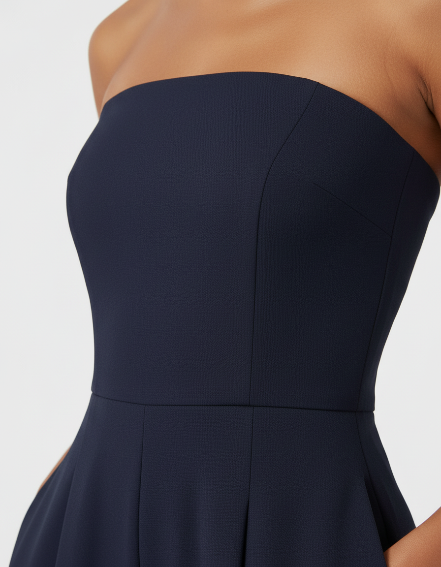 Women's strapless wide-leg jumpsuit