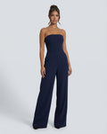 Women's strapless wide-leg jumpsuit
