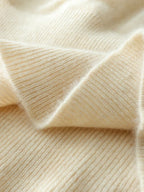 Women's pullover sweater with crew neck and ribbed cuffs
