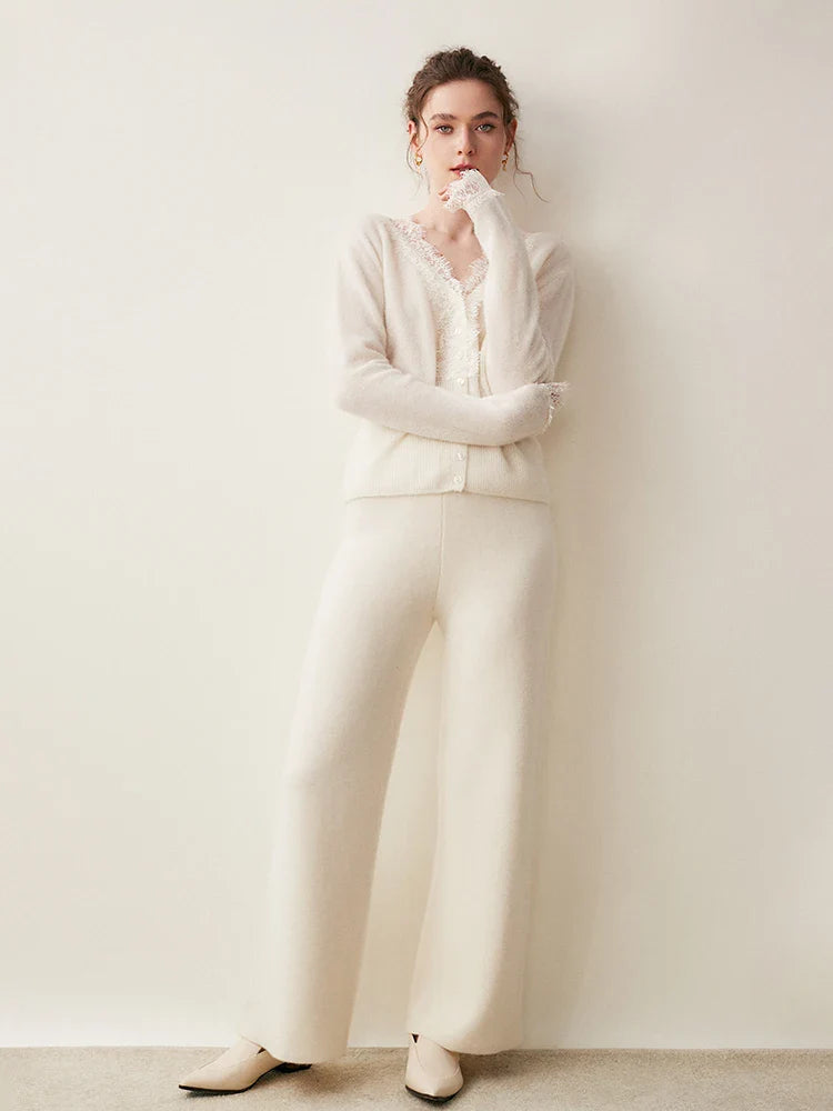 Women's lace cardigan with open-knit pattern