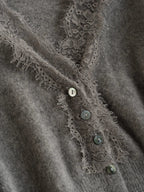 Women's lace cardigan with open-knit pattern
