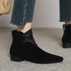 Women's ankle boots with crest detail and block heel