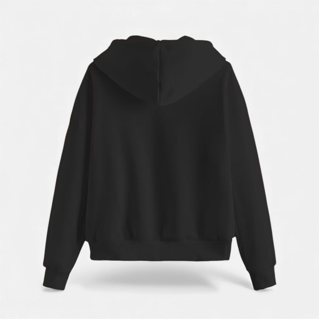 Women's zip-up hoodie with knit texture