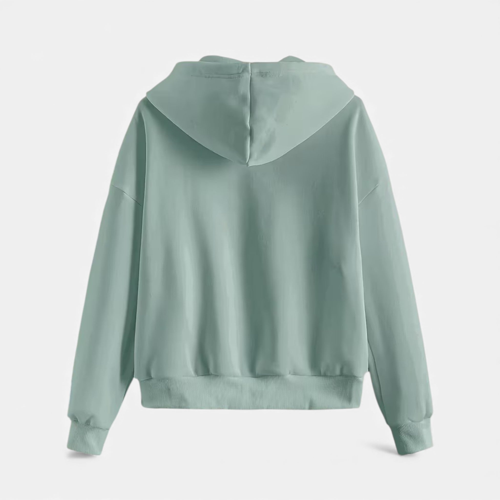 Women's zip-up hoodie with knit texture