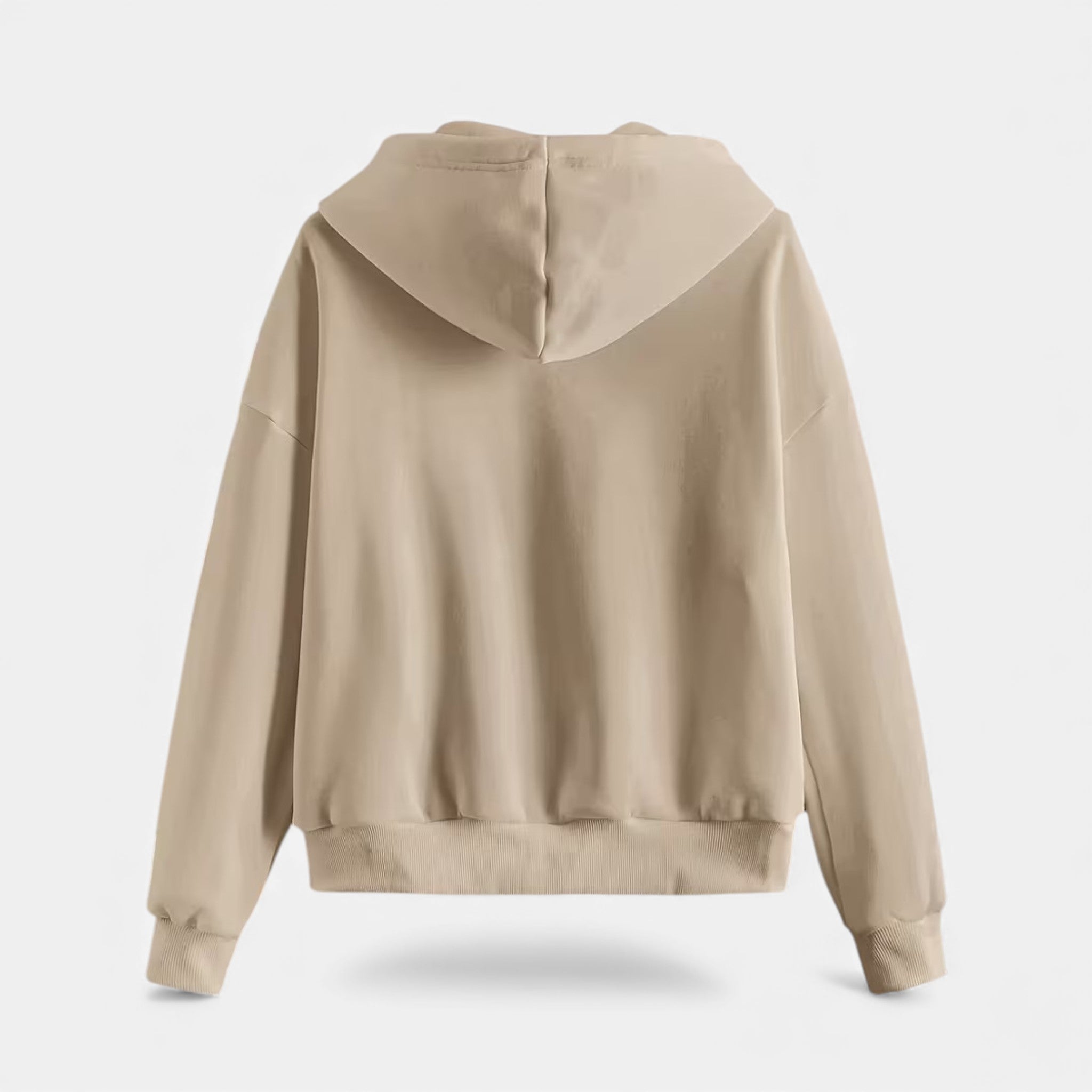 Women's zip-up hoodie with knit texture