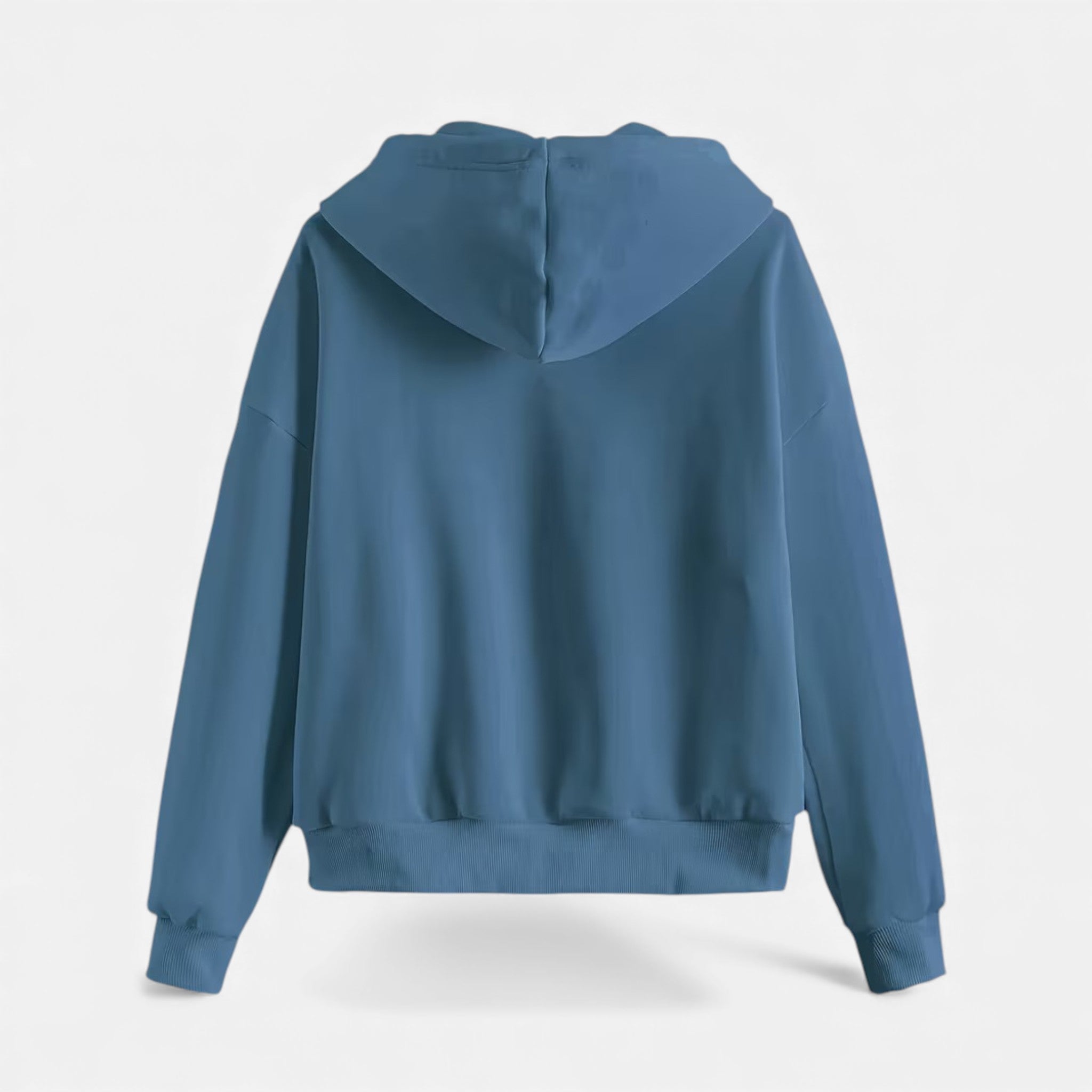 Women's zip-up hoodie with knit texture