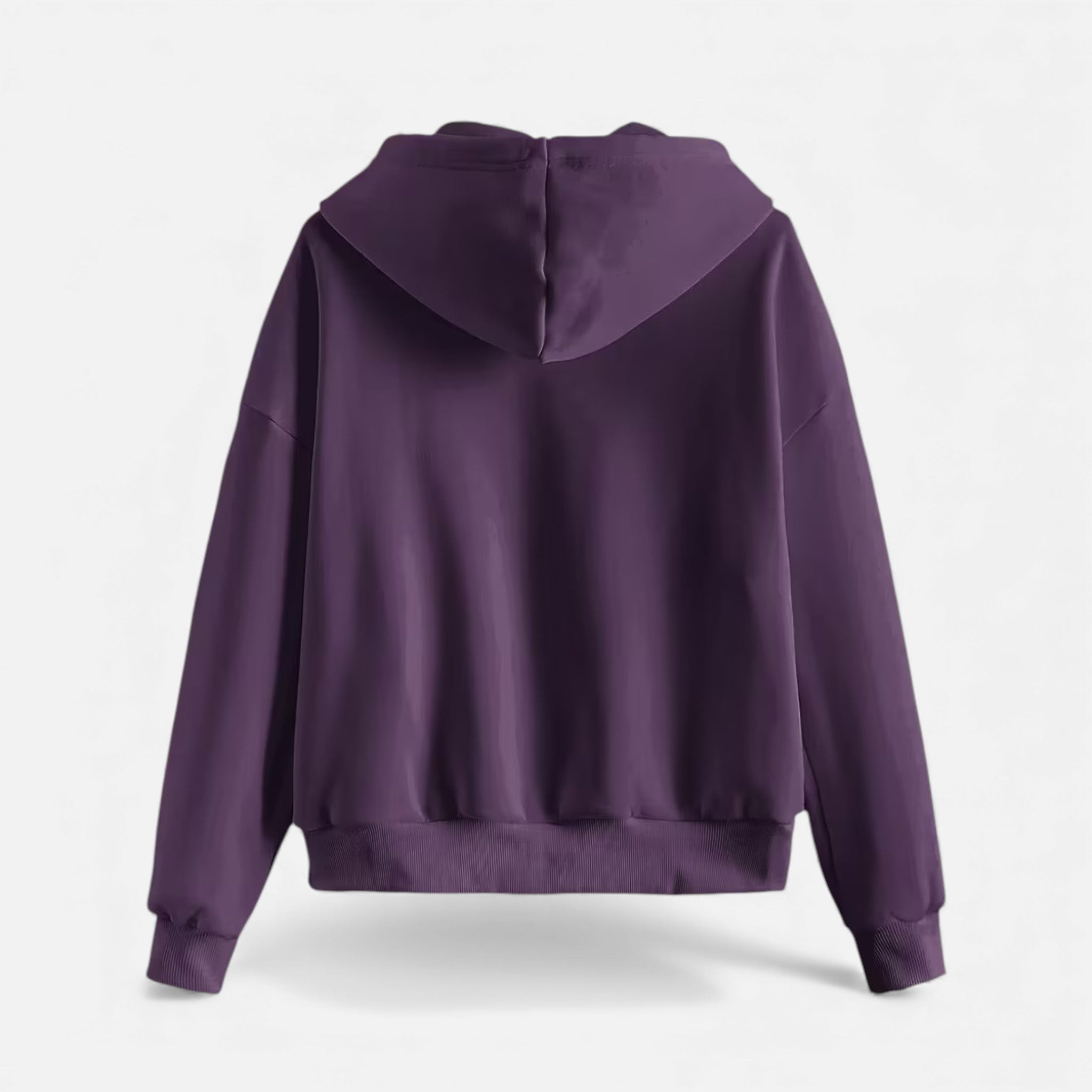 Women's zip-up hoodie with knit texture