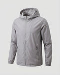Men's lightweight hooded windbreaker jacket