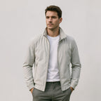 Men's lightweight jacket with structured collar