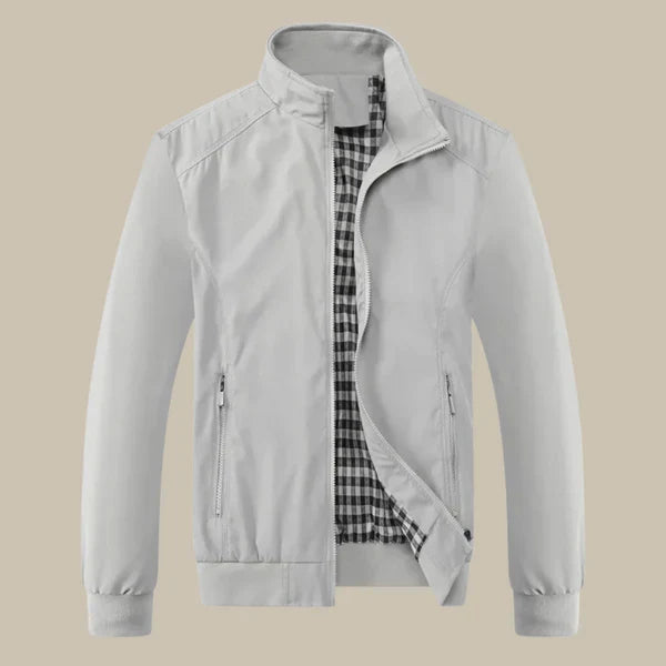 Men's lightweight jacket with structured collar