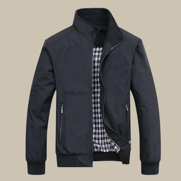 Men's lightweight jacket with structured collar
