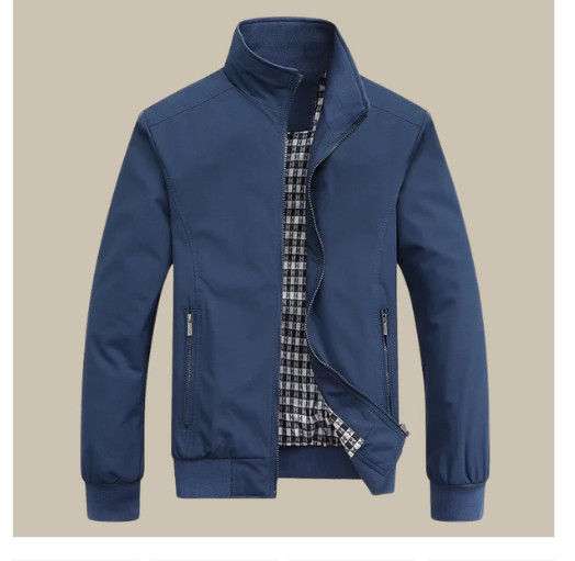 Men's lightweight jacket with structured collar