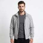 Men's lightweight jacket with structured collar