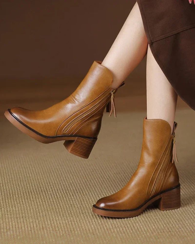 Women's Ankle Boots With Pull Tab