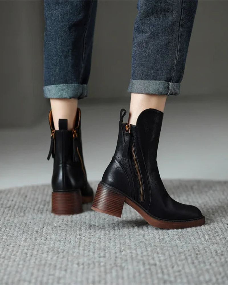 Women's Ankle Boots With Pull Tab