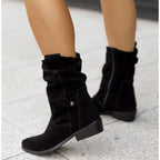 Women's ankle boots with zip fastening