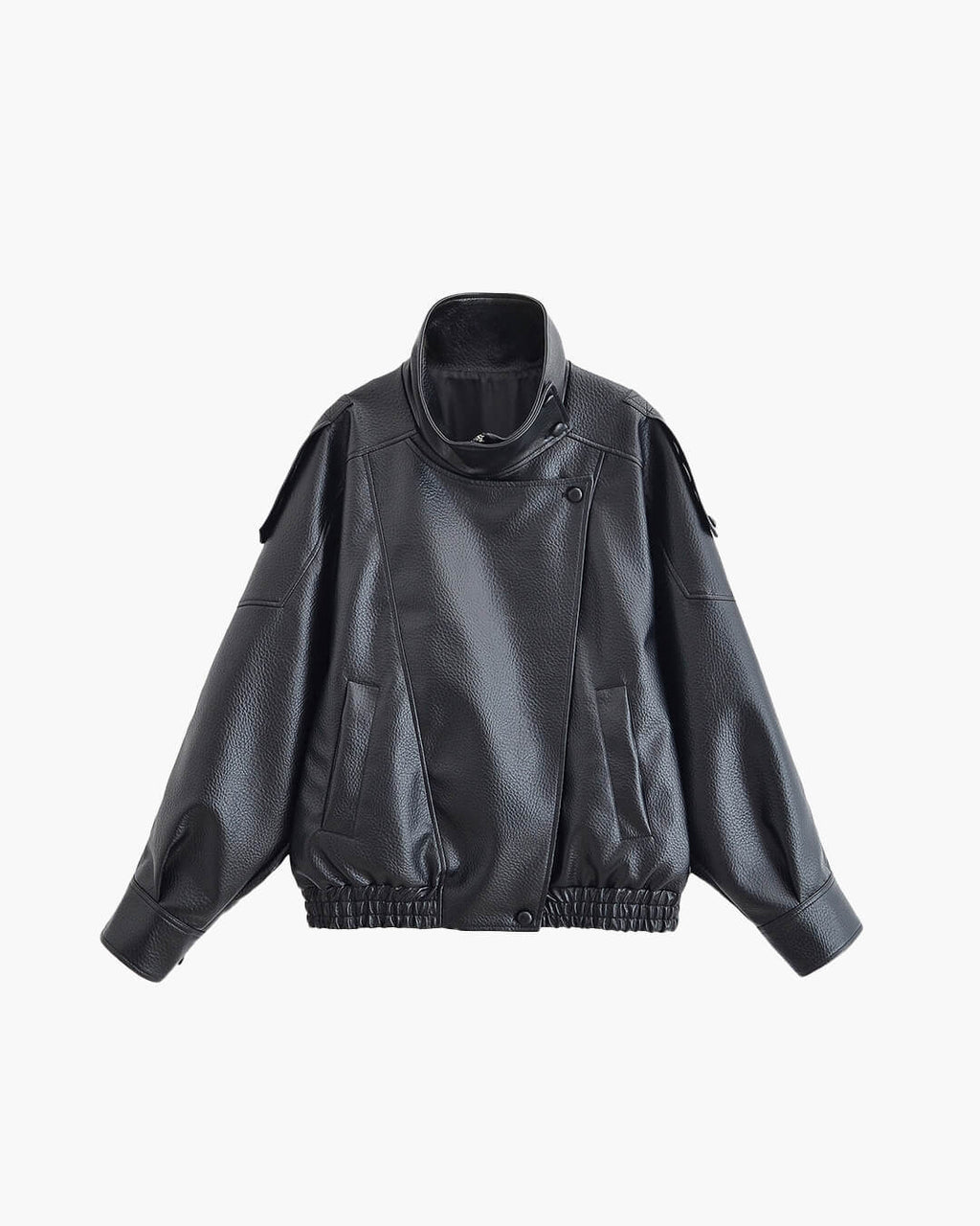 Women's asymmetric zip jacket with collar