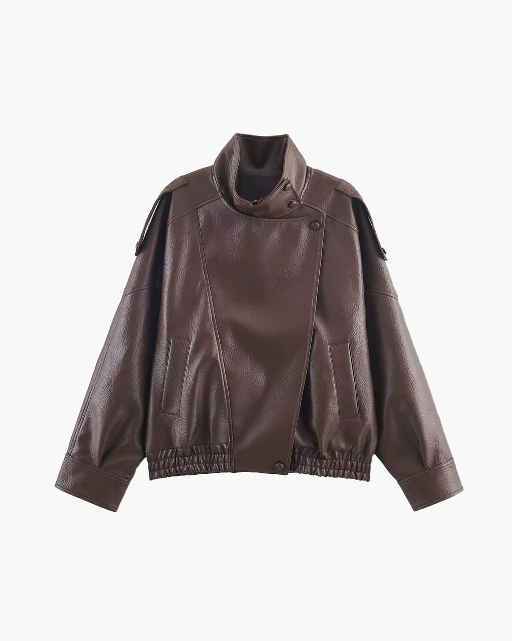 Women's asymmetric zip jacket with collar