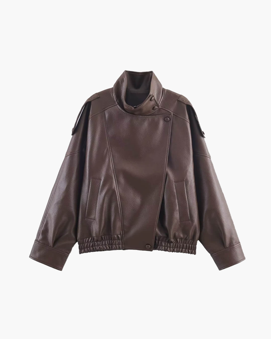 Women's asymmetric zip jacket with collar