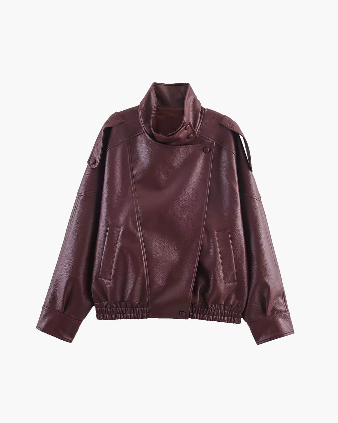 Women's asymmetric zip jacket with collar