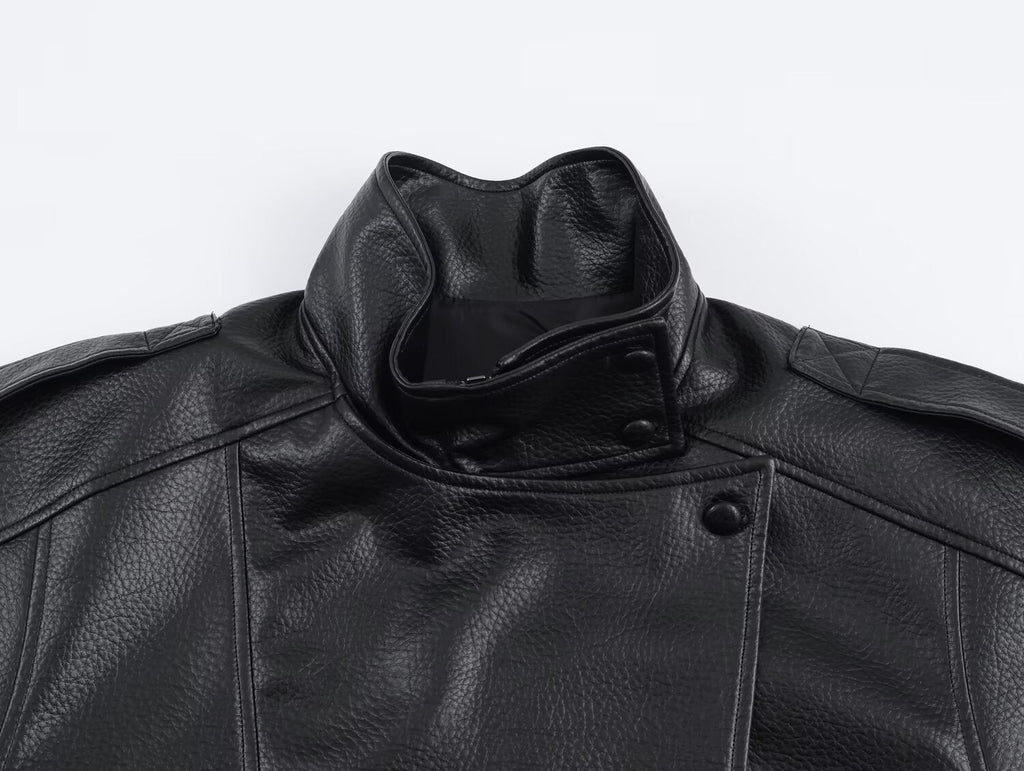 Women's asymmetric zip jacket with collar