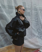 Women's asymmetric zip jacket with collar