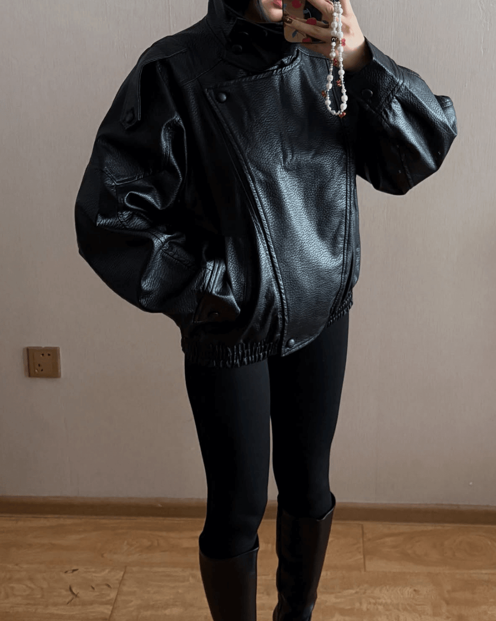 Women's asymmetric zip jacket with collar