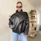 Women's asymmetric zip jacket with collar