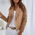 Women's biker jacket with asymmetric zip fastening
