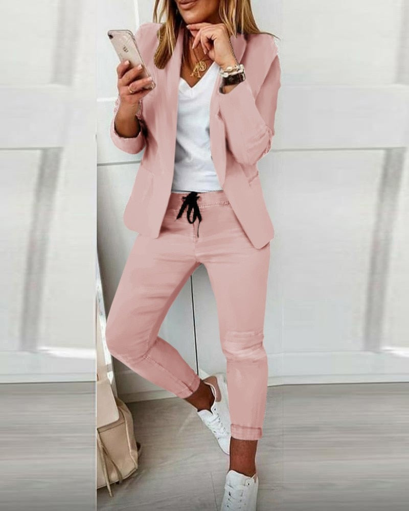 Women's blazer set with matching trousers