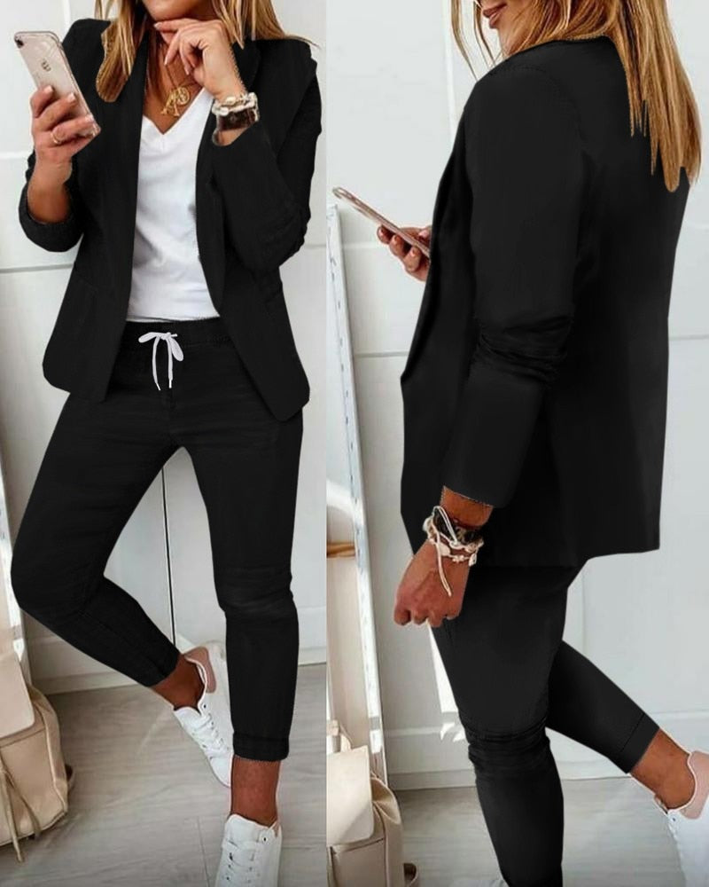Women's blazer set with matching trousers