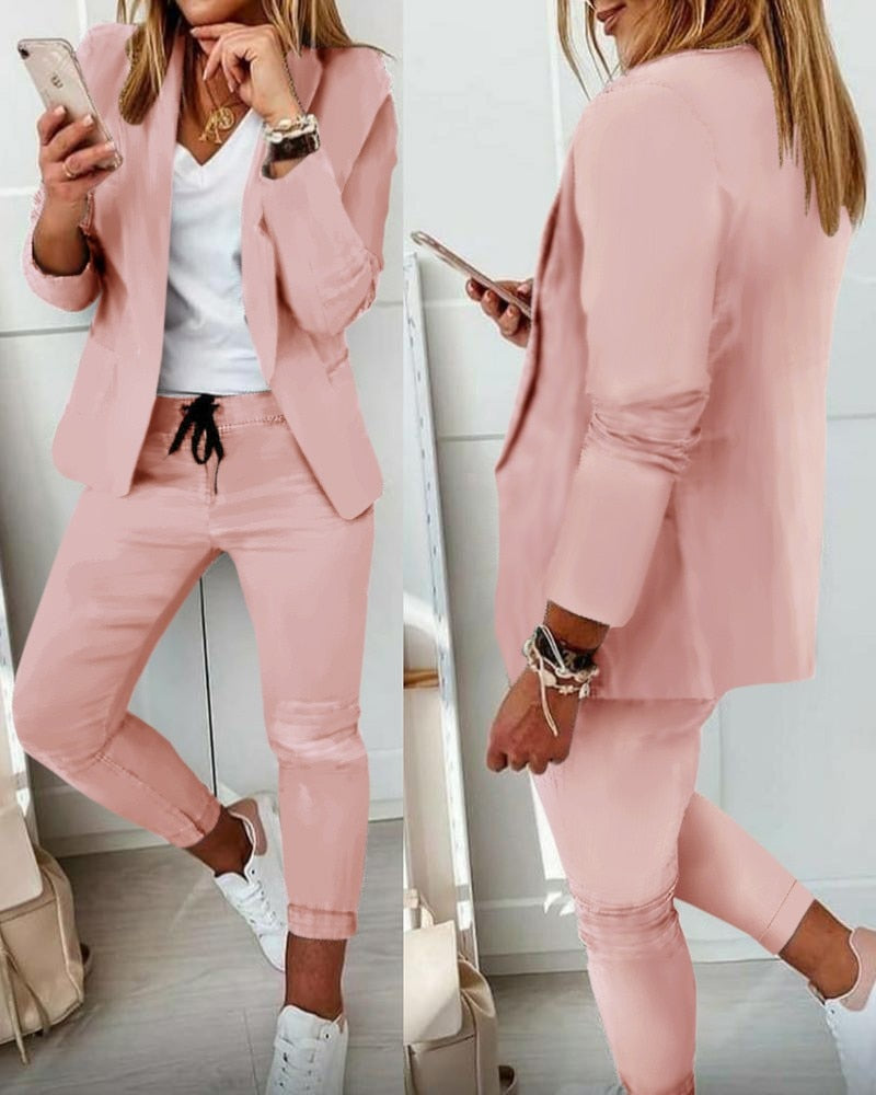 Women's blazer set with matching trousers