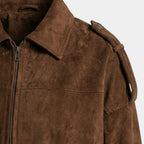Women's bomber jacket with zip fastening and ribbed trims