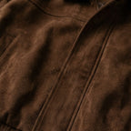 Women's bomber jacket with zip fastening and ribbed trims