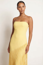 Women's cape sleeve maxi wedding guest dress