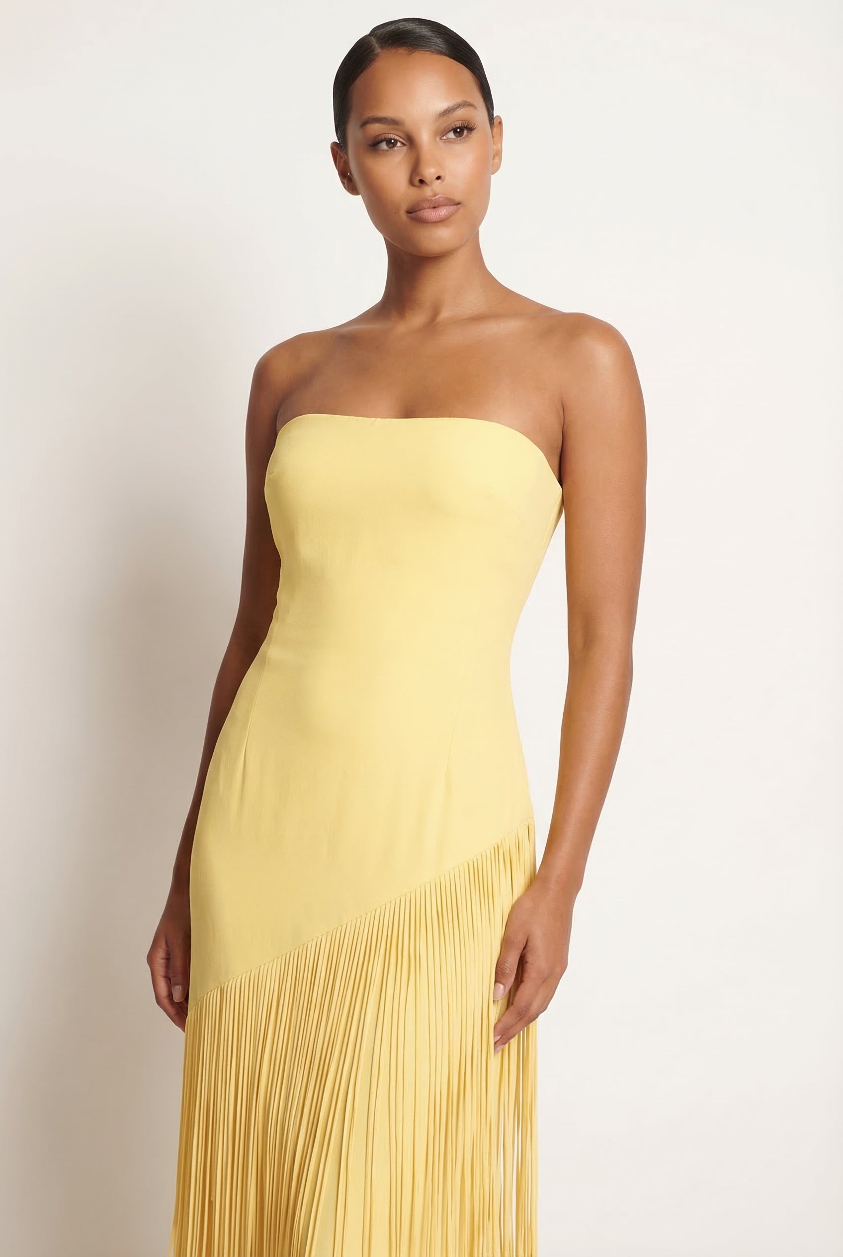 Women's cape sleeve maxi wedding guest dress