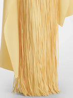 Women's cape sleeve maxi wedding guest dress