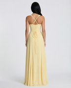 Women's corset bodice maxi wedding guest dress