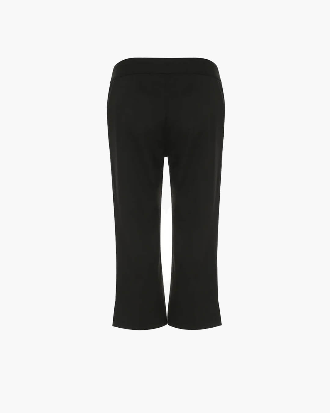 Women's cropped flare capri pants with button waist