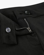 Women's cropped flare capri pants with button waist