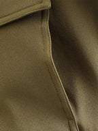 Women's cropped snap-button bomber jacket