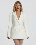 Women's double-breasted blazer mini dress